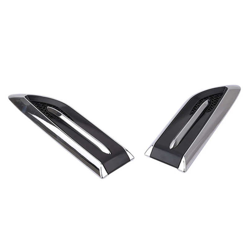 

1 Pair Blade Car Decorated 3D Vent Air Flow Fender Sticker Decal Automobile Engine Cover Side Stickers