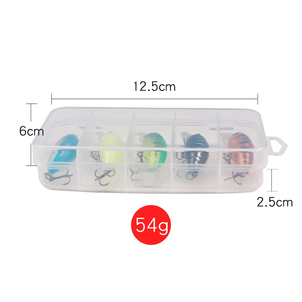 

5pcs/Set 4.5cm Minnow Fishing Lure Wobbler Crankbait Treble Hooks Swimbait Artificial Wobbler Bass Fishing Accessories