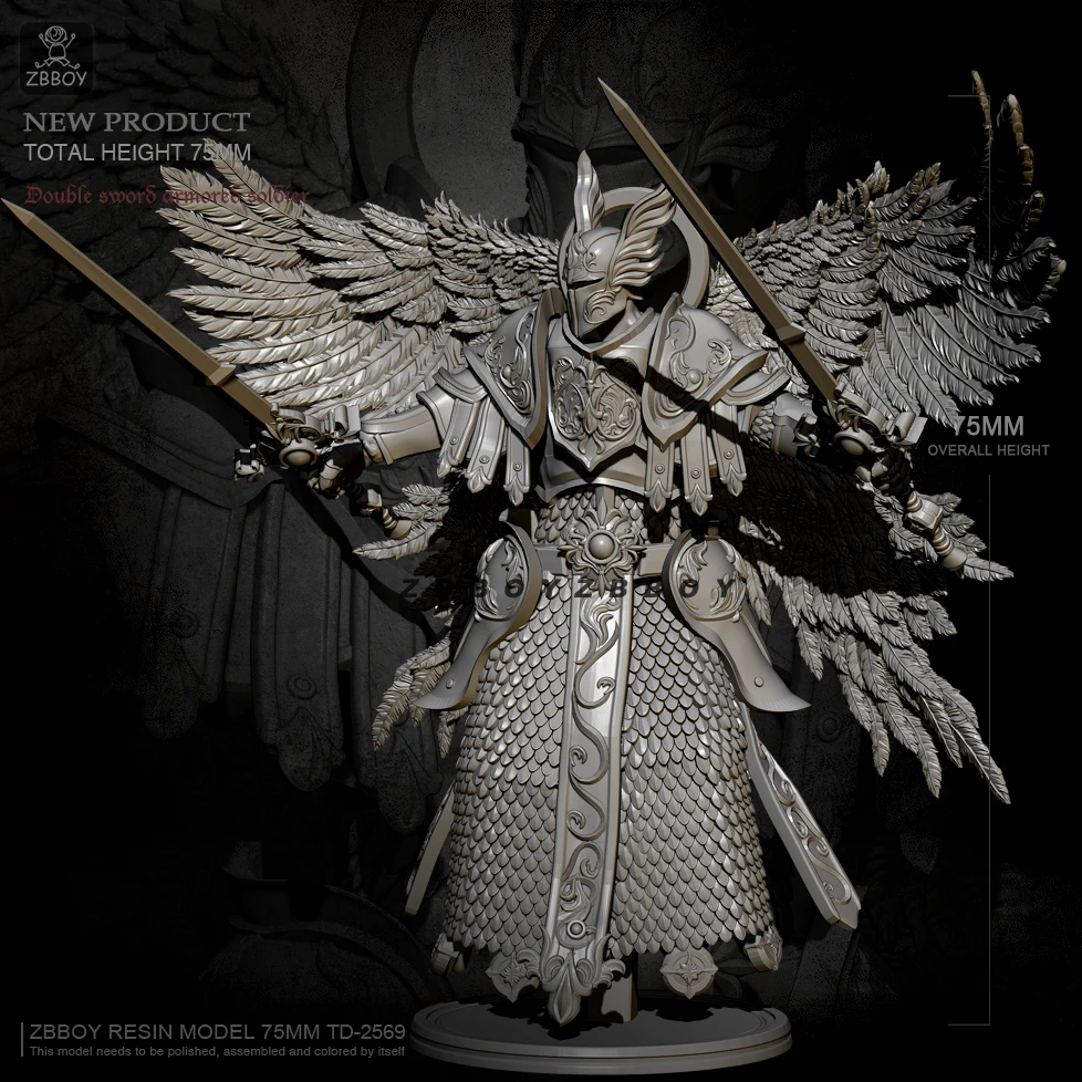 H75mm 1/24 Смола Модель наборы Фигурка DIY игрушка Самосборная TD-2569