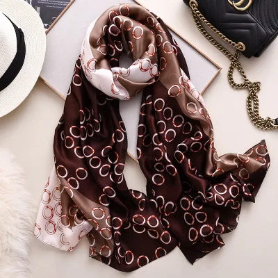 

2019 New Brand Women Silk Scarf Winter Lady Shawls Pashmina Hijabs Scarves Wraps Bandana Poncho Foulard Femme Scarfs Cachecol