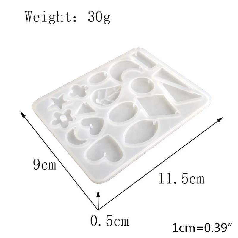 

Crystal Epoxy Resin Mold Geometry Pendant Casting Silicone Mould DIY Making Tool B36D