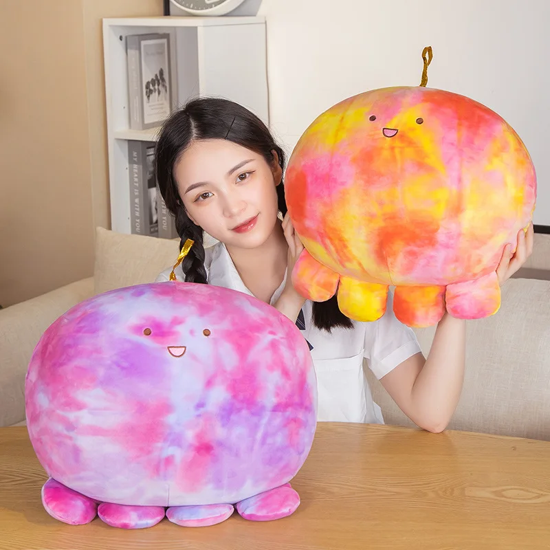 

12-40cm Round Cute Cartoon Octopus Dinosaur Plush Toys Stuffed Soft Animals Pillow Dolls For Kids Girls Birthday Gifts