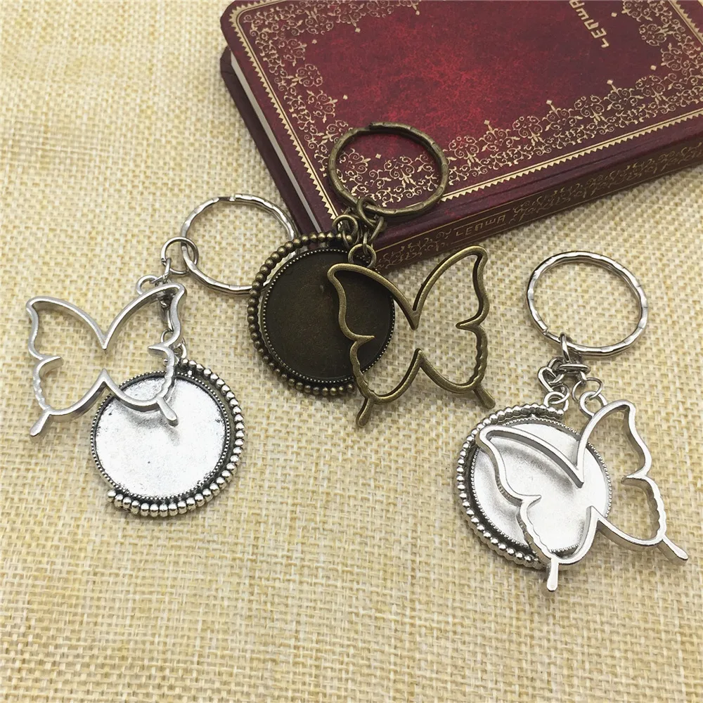 

Цепочка для ключей с бабочкой, поворотная, 25 мм, 3 цвета, 1 шт.