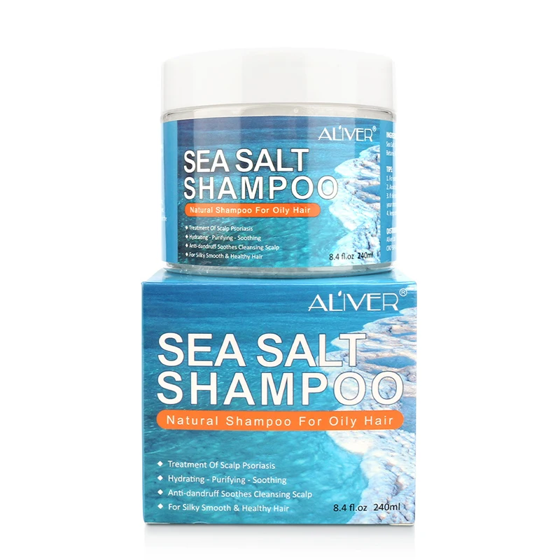 

240ml Sea Salt Shampoo Deep Cleansing Anti-dandruff Oil Control Cream Hair Treatment Shampoo Relieve Itchiness Scalp