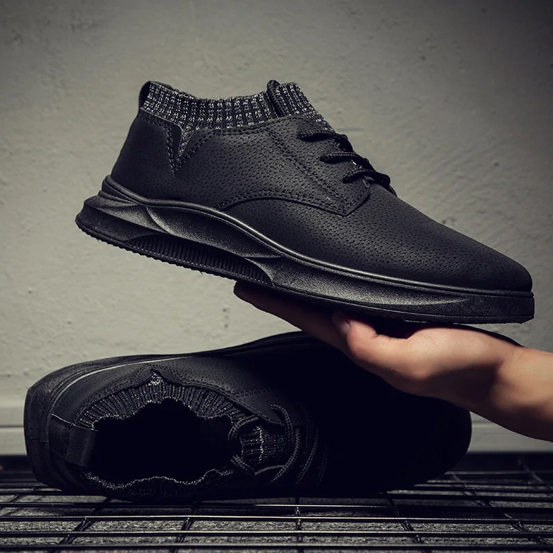 Повседневная Спортивная обувь для мужчин сезон осень Новинка кожаные ботинки