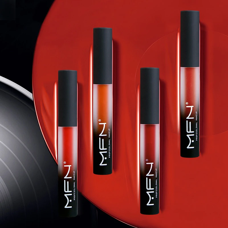 

1pc Lips Makeup 8 Colors Liquid Lipstick Mirror Surface Lip Gloss Tint Lasting Moisturizing Non-stick Cup Lip Glaze New Trend