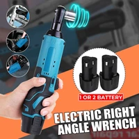 12v electric wrench 57n m right angle wrench 38 cordless ratchet rechargeable scaffolding tools with 2pcs battery charger kit