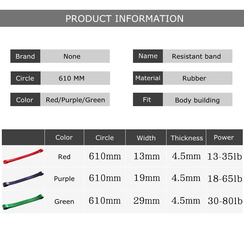 

Thickened Yoga Resistance Bands Elastic Rubber Loop Portable Fitness Sport Workout Home Exercise Gym Equipment Training Expander