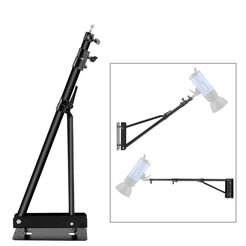 Prezzo Selens Supporto Per Videocamera A Parete Con Base Triangolare Braccio A Braccio Regolabile Per Studio Fotografico Flash Ring Light Softbox