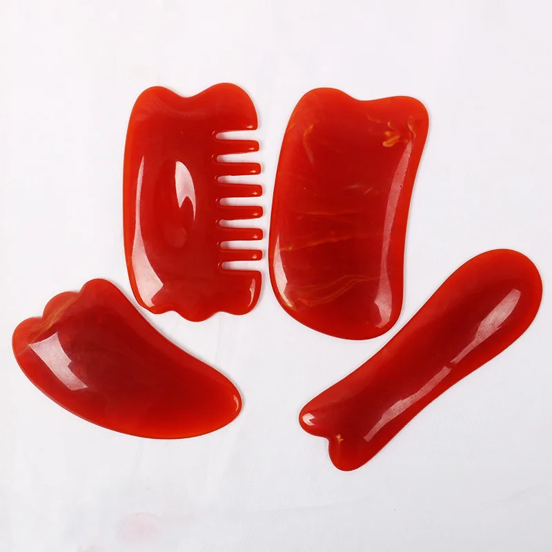 Массажер для лица 7 форм китайский Агат Красный Кристалл кварц яйцо акупунктура