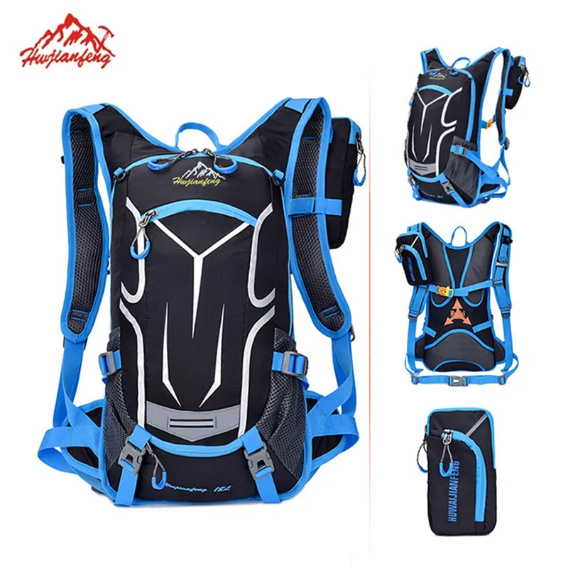 

18L Men's Women's Cycling Backpack Outdoor Sports Bag Mountaineering Hiking Camping Travel Backpack Rainproof With 2L Water Bag