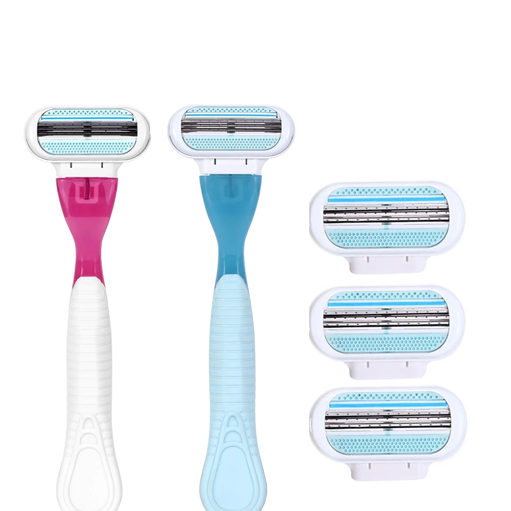 4 шт. рюкзак женский 3 лезвия бритвенные головки кожи электрическая бритва уход за