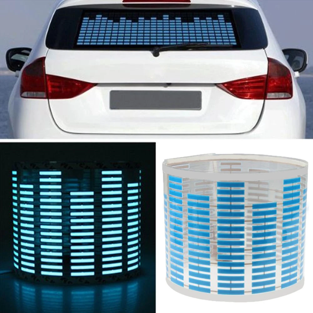 Music Rhythm Sound Audio Activated Sensor Car LED Flash Light Equalizer Blue | Автомобили и мотоциклы