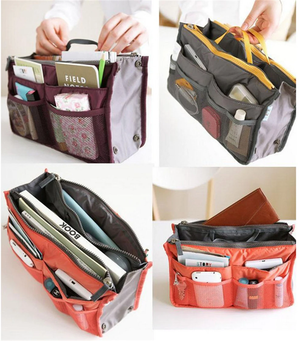 Мини-Женский органайзер для косметики дорожный Макияж сумка маленькая розовая