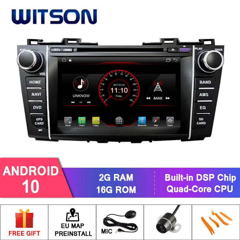 Автомагнитола WITSON на Android 10 с DVD навигацией для MAZDA 5 автомобильная система GPS и