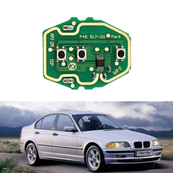 

3 кнопки дистанционного управления машинным ключом монтажная плата 315 МГц/433 МГц для-BMW 3 5 серии E46 E39 EWS без ключа оболочки