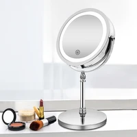 5x 10x magnifying makeup mirror with light led usb charging touch dimming bath mirrorse desktop mirror double sided mirrors