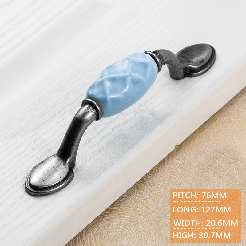 Винтажный потертый шикарный цвет керамические ручки шкаф выдвижной ящик шкафа