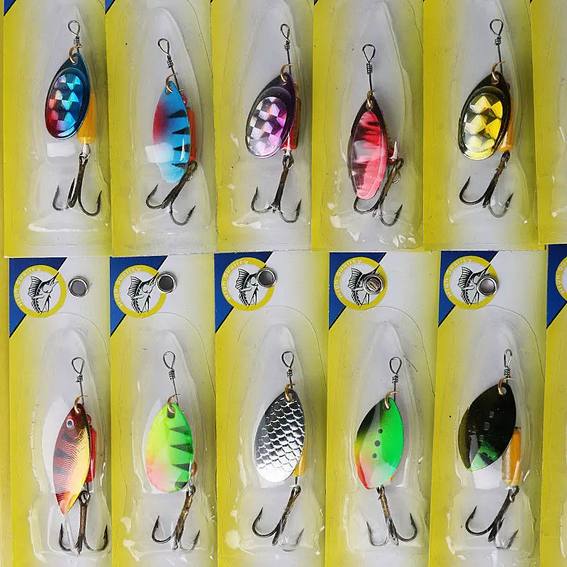 

Lot 30pcs Set fishing lure bait metal spoon spinnerbait tackle spinner artificia jig bait trout fishing