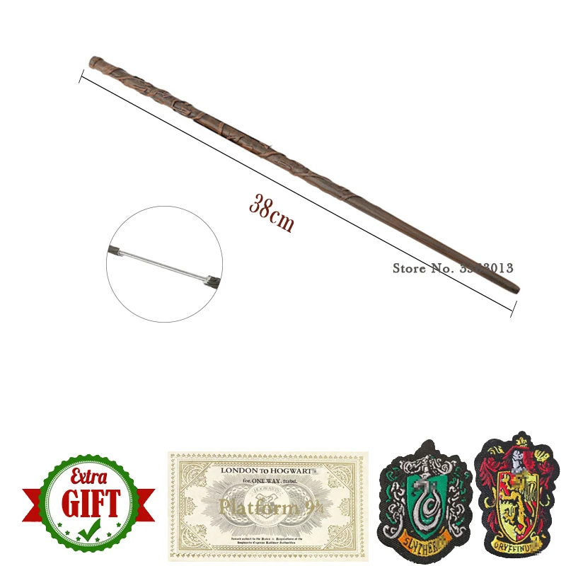 

27 Kinds Metal Core Magic Wands Cosplay Voldmort Hermione Magical Wand Harried Cloth label Ticket as Bonus without Box