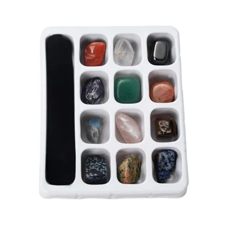 Натуральные Смешанные природные хрустальные камни гравий образцы бак Декор