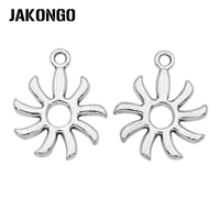 40pcs antique silver plated sun charms pendant for jewelry making bracelet diy accessories 18x15mm