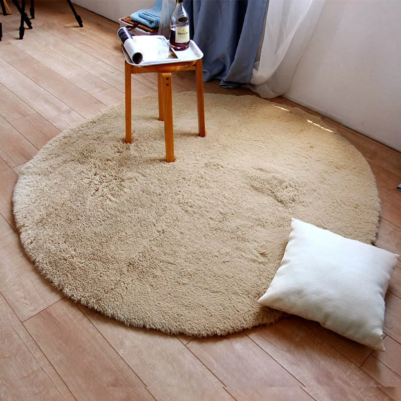 Лохматые круглые ковры для гостиной домашний декор из искусственного меха