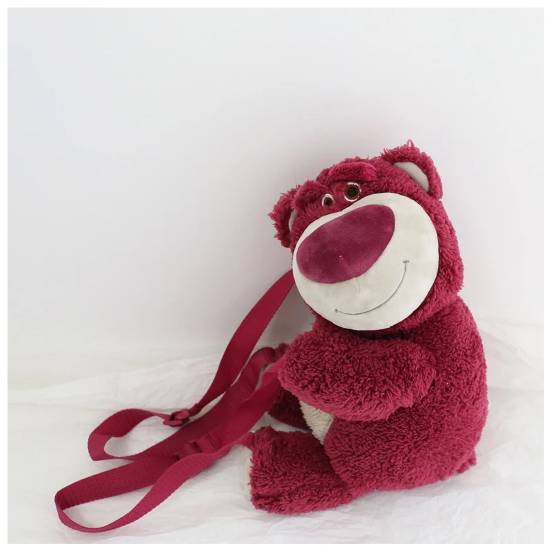 

Disney Toy Story Losto Children Toy Cute Strawberry Bear Baby Dolls Pillow Girl Outing Messenger Bag Plush Keychain Accessories