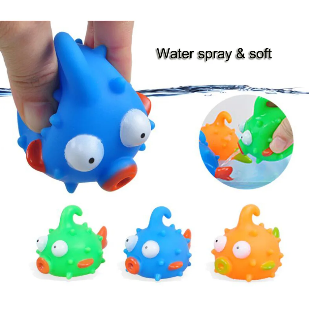 

Fishing Toy Game Kids 1 piece Rod + 3 pieces 3D Fish Pot Scoop Baby Bath Toy Bathroom Swimming Outdoor Fish and Fishing Rod Toy
