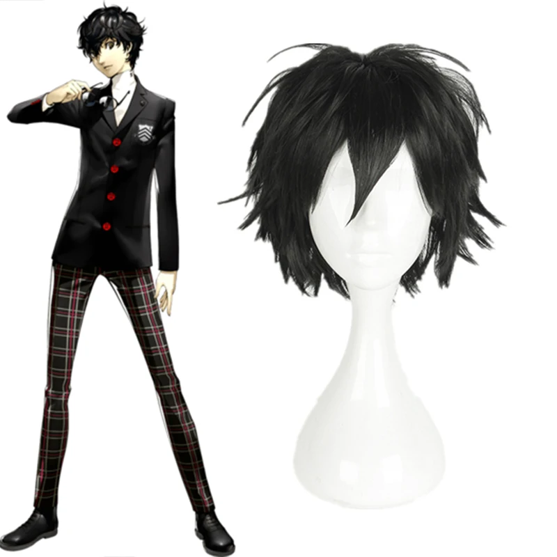 

Парики для косплея Game Persona 5 Ren Amamiya, парик для косплея, термостойкий синтетический парик, Хэллоуин, вечеринка, аниме, косплей, парик
