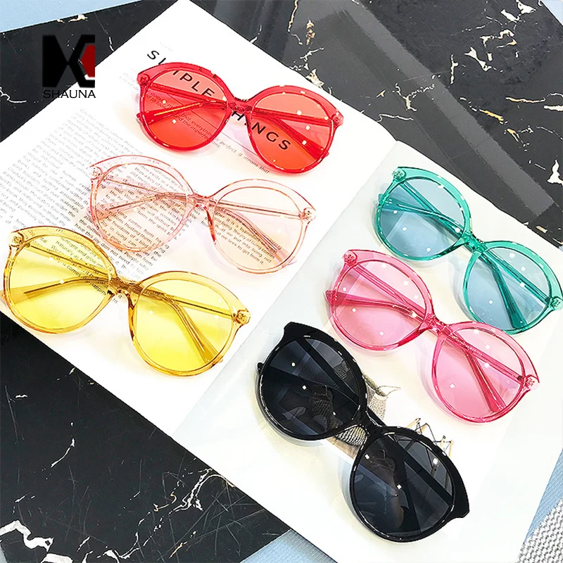 Женские солнцезащитные очки в винтажном стиле SHAUNA круглые из стальной проволоки