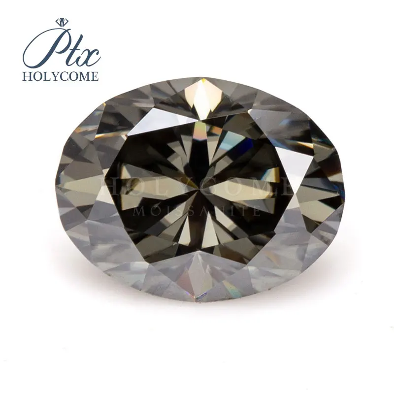 Оптовая продажа грубые свободные Муассанит цена за карат серый 9 5*8 5 мм Овальный