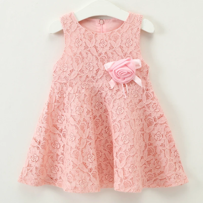 Детская одежда 2020 Новое Детское кружевное Открытое платье принцессы без рукавов