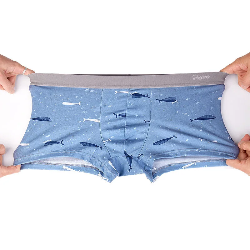 4PCS/Lot Cotton boxer Underwear Men Homme Brand Mens Underpants Male Panties Breathbale shorts U convex pouch men printing BOXER