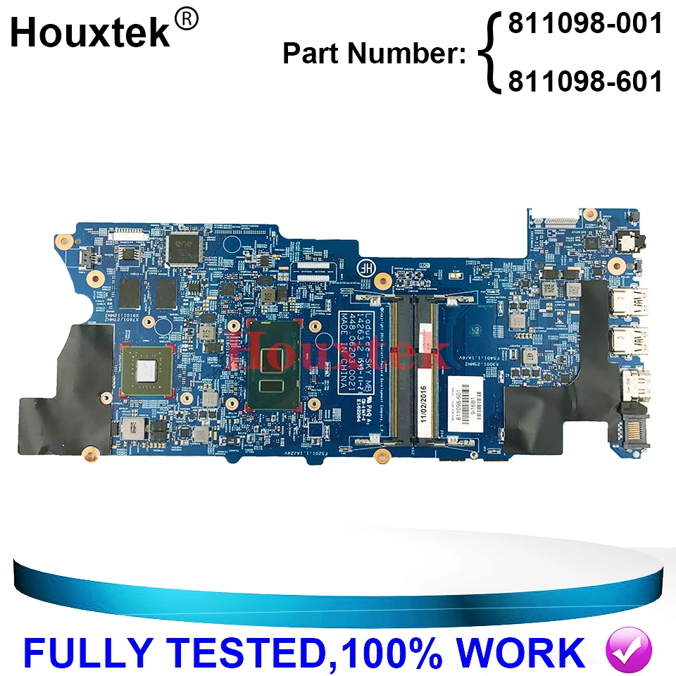 

Для HP Envy X360 15-W155NR M6-W105DX Материнская плата ноутбука 811098-601 811098-001 аккумулятор большой емкости с 930 м/2 ГБ i7-6500U полностью протестирована