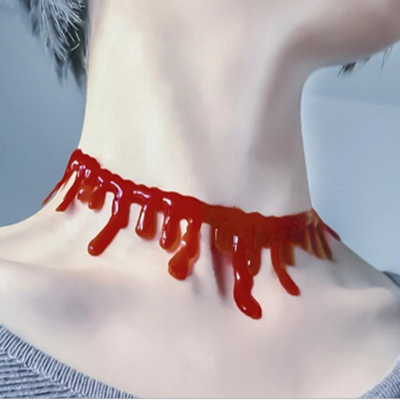 Украшение для Хэллоуина ожерелье чокер с имитацией крови костюм вампира