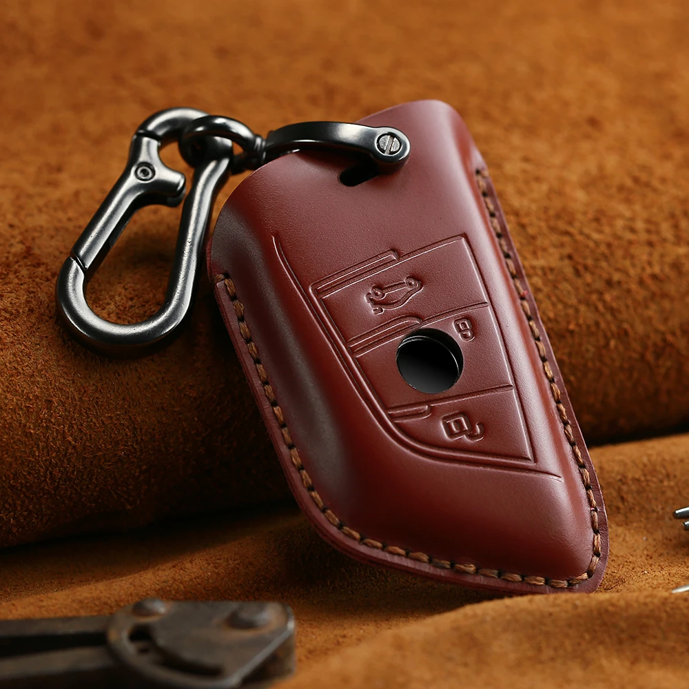 KEYYOU 3/4 Buttons Leather Car Key Case Cover Shell Protector for BMW 1 2 3 4 5 6 7 Series X3 M2 F CAS4 X5 X6 | Автомобили и