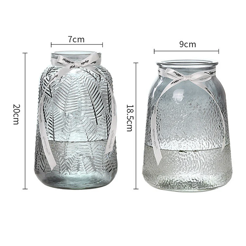 

Vase Living Room Dried Flowers Glass Transparent Plant Vase Wedding Decor Centerpiece Table Ornaments Transparent Vases New 2021
