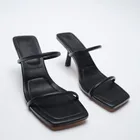 Женские босоножки на шпильке, с квадратным носком, 2021