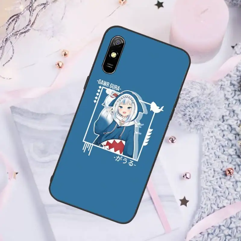 

Gawr Gura Hololive Girl Phone Case For Xiaomi Redmi note 7 8 9 pro 8T 9A 9S Mi Note 10 Lite pro