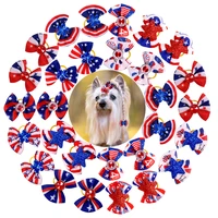 20 pcs10 pairs dog bows independence day pet dog hair bows rubber bands dog hair accessories small dogs grooming products