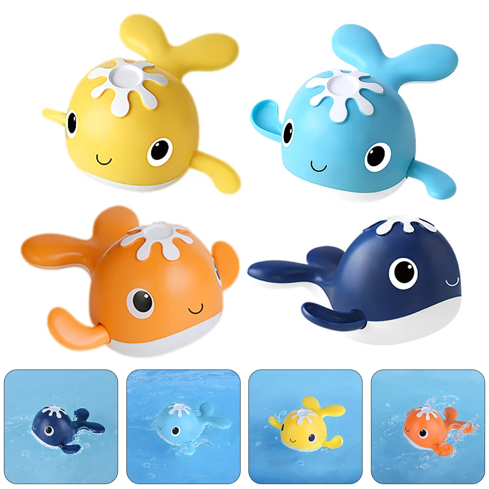 

4pcs Swimming Bathing Toys Cartoon Whale Bathing Toys Water Playing Toys