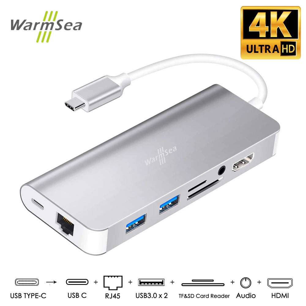 USB C хаб аудио с 4K HDMI RJ45 USB SD PD карта зарядки Dex станция для samsung Galaxy Note8 S8 S9 nintendo переключатель для MacBook