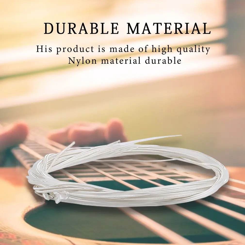 

6pcs Guitar Strings Nylon Silver Strings Set for Classical Classic Guitar 1M 1-6 E B G D A E # Hot Selling