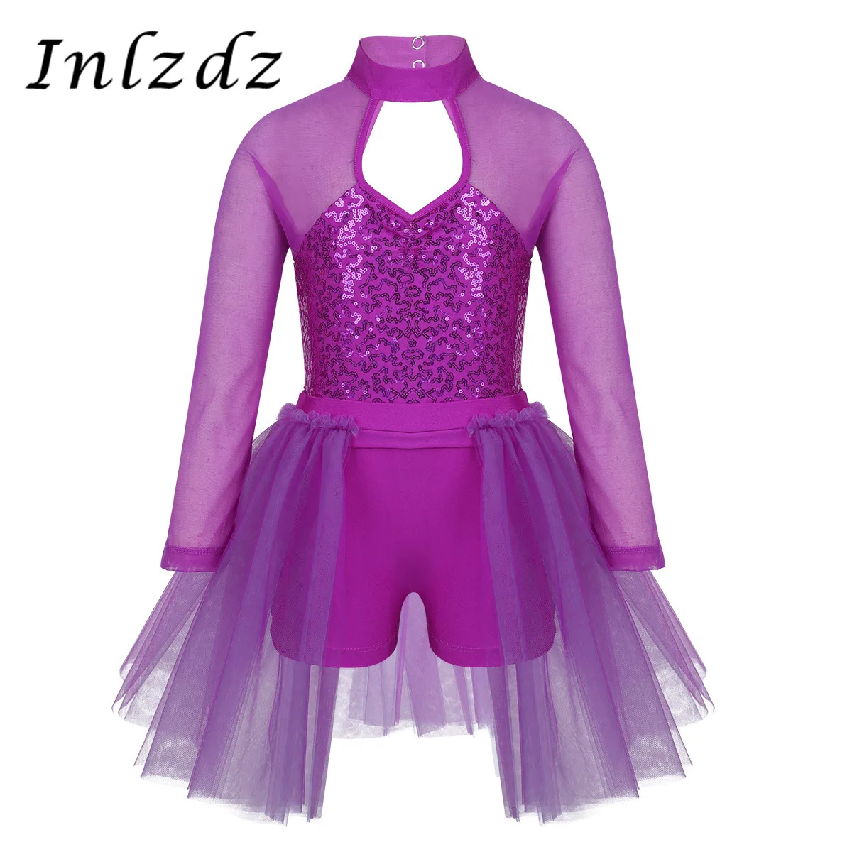 Детский балетный трико для девочек костюм балета с блестящими блестками