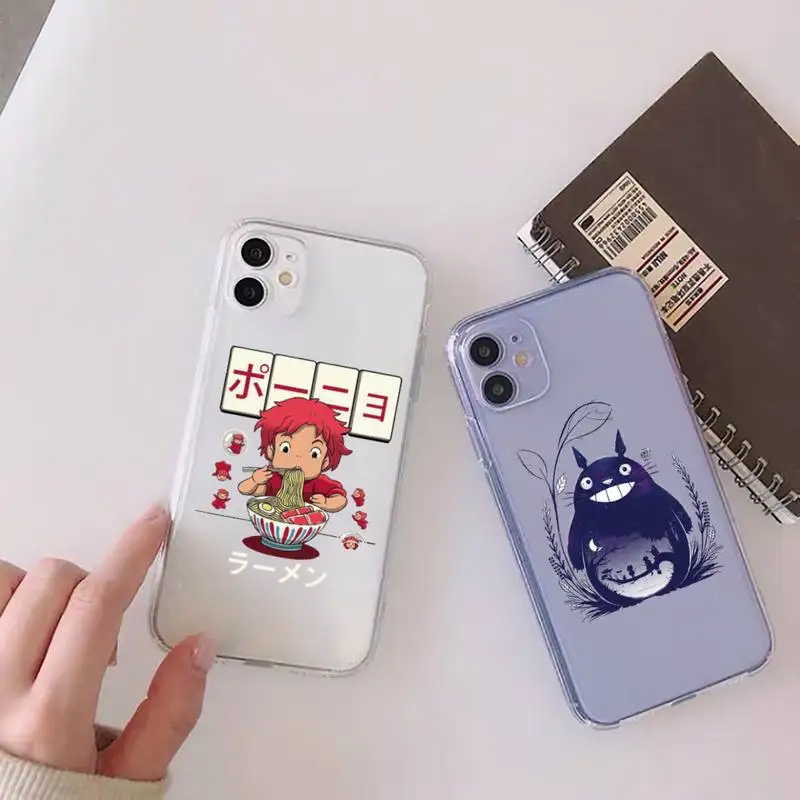 

Anime My Neighbor Totoro Phone Case Clear Transparent for iPhone 11 12 13 mini pro XS MAX 8 7 6 6S Plus X 5S SE XR 2020
