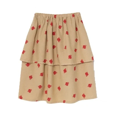 skirt Одежда для маленьких девочек; BC; рубашка с гофрированным воротником; юбка-пачка; детская блузка на пуговицах Сатурна; топы; Рождественский наряд; комплект одежды для маленьких мальчиков - Цвет: skirt