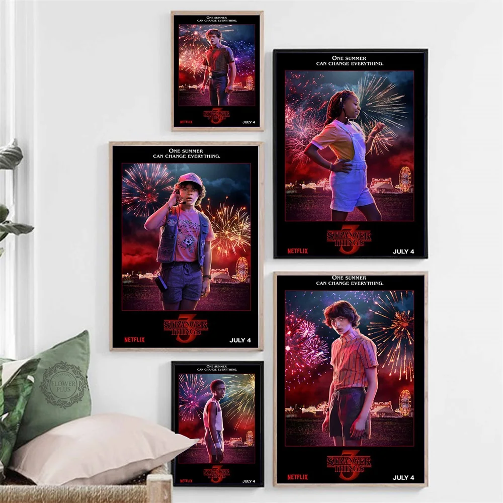 Очень странные дела 3 нового сезона Горячая ТВ серии АРТ настенная живопись