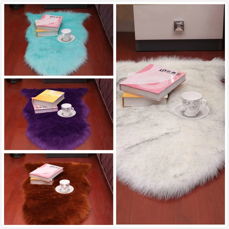 Ворсистый напольный коврик OIMG искусственный мех овчина 6 см ворс пушистый ковер