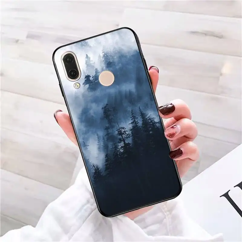 Motirunner Mountain Peak Forest Snow White Smoke Custom Photo Soft Phone Case For Redmi Note 4 5 6 7 5a 8 8pro | Мобильные телефоны
